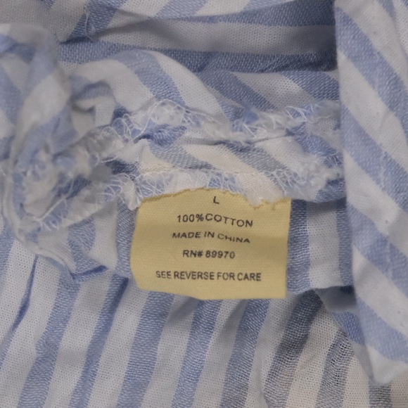 Love Notes | Blue Blouse with Peplum Detail - Picture 5 of 5